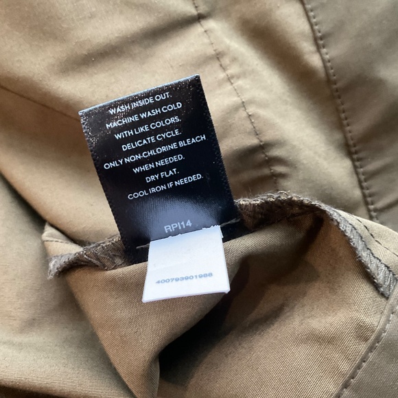 Simply Vera VeraWang Army Military Coat Jacket Feminine Ruffled Tied Waist - Picture 7 of 12